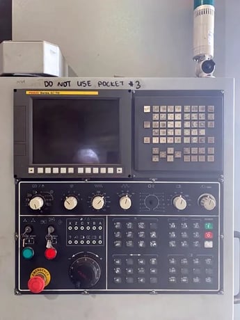Accuway #UV-100, CNC lathe, 43.3" swing, 3-jaw 40" chuck, 39.37" diameter, 27.55" length, A2-15, Fanuc Oi-TD - Image 5