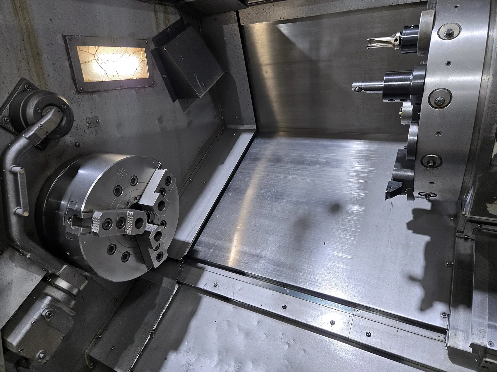 Okuma #Captain-L470M/1250, CNC lathe, 24.4" swing, 15" 3-jaw chuck, 3.5" bar, 16.53" dia., 49.21" lgth, 12 - Image 4