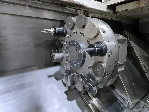 Okuma #Captain-L470M/1250, CNC lathe, 24.4" swing, 15" 3-jaw chuck, 3.5" bar, 16.53" dia., 49.21" lgth, 12 - Image 6