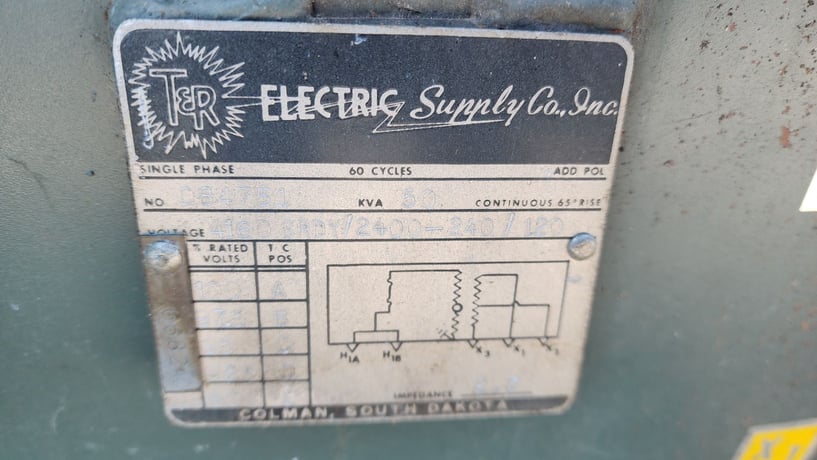 50 KVA 4160GrdY/2400 Primary, 120/240 Secondary, T & R, single phase pad mount transformer - Image 4
