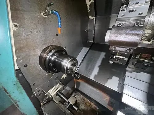 Takisawa #EX-110, CNC lathe, 19.5" swing, 10" chuck, 3" bar, 15.75"dia., 28" lgth, A2-8, 12 turret, chip - Image 6