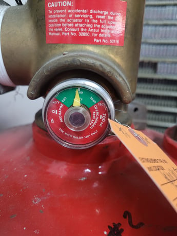 224 lbs, Ansul Halon #1301, Fire Suppression Cylinder - Image 3
