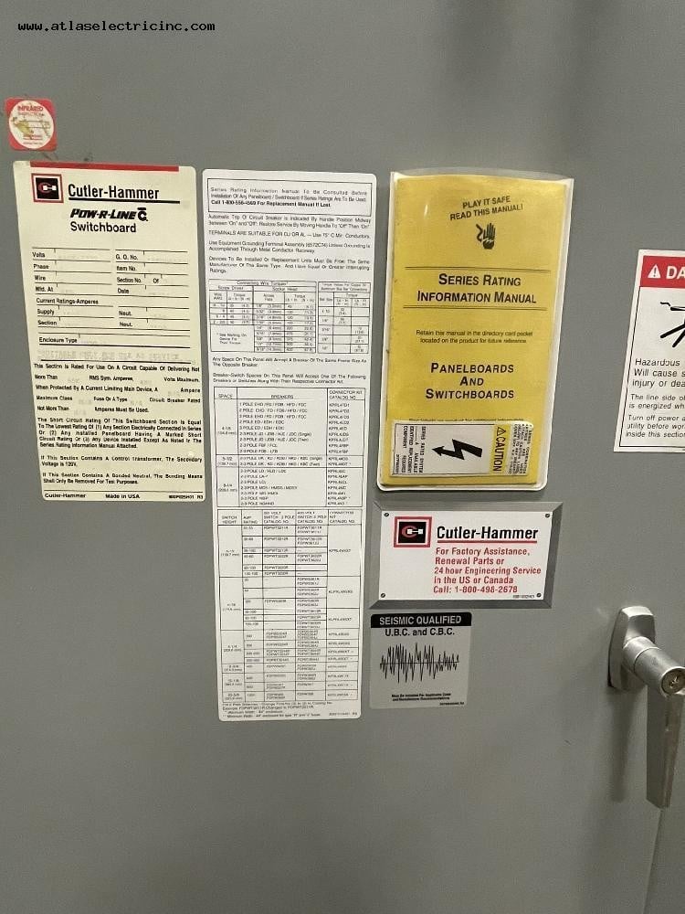 2500 Amp. Cutler Hammer, Automatic Transfer Switch N1 Enclosure Catalog Number ATVISPC3200XSU - Image 4