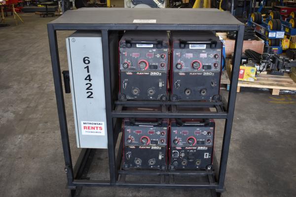 lincoln #flextec 350x, 4-Bank Welder Rack System, 350 Amps, 460 V. - Image 2