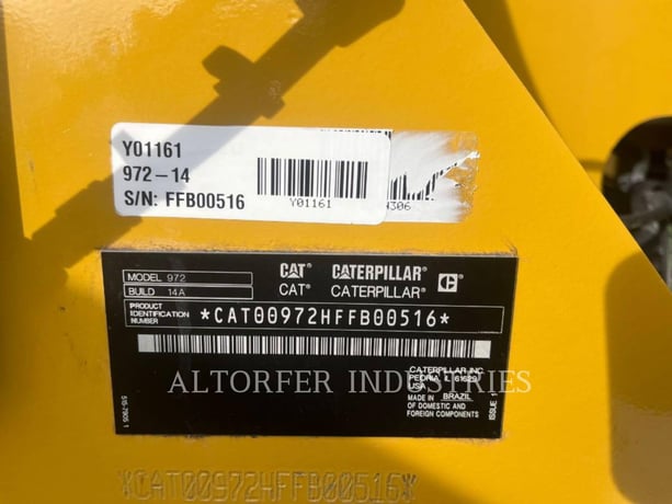 Cat 972-14, Wheel Loader, 1799 hours, S/N: FFB00516, 2024 - Image 6
