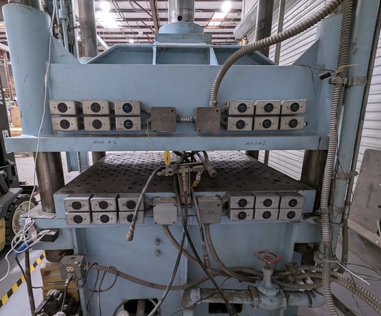 150 Ton, Dake #18-293, 4-post, hydraulic press, 28" stroke, 36" open, PLC Control, 1980 - Image 4