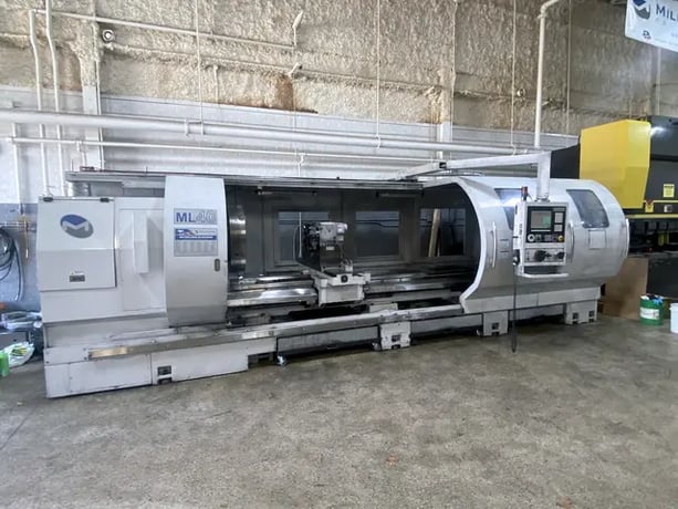 Milltronics #ML-40/160, CNC lathe, 39.7" swing, 31" chuck, 3-jaw, 14" bore, 160" centers, A2-20, 12 turret - Image 1