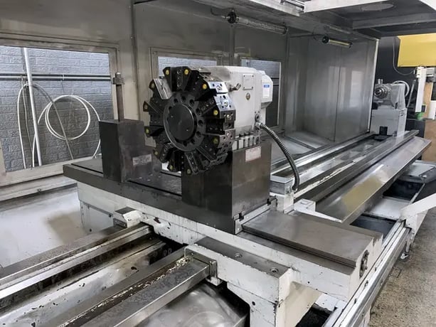 Milltronics #ML-40/160, CNC lathe, 39.7" swing, 31" chuck, 3-jaw, 14" bore, 160" centers, A2-20, 12 turret - Image 5