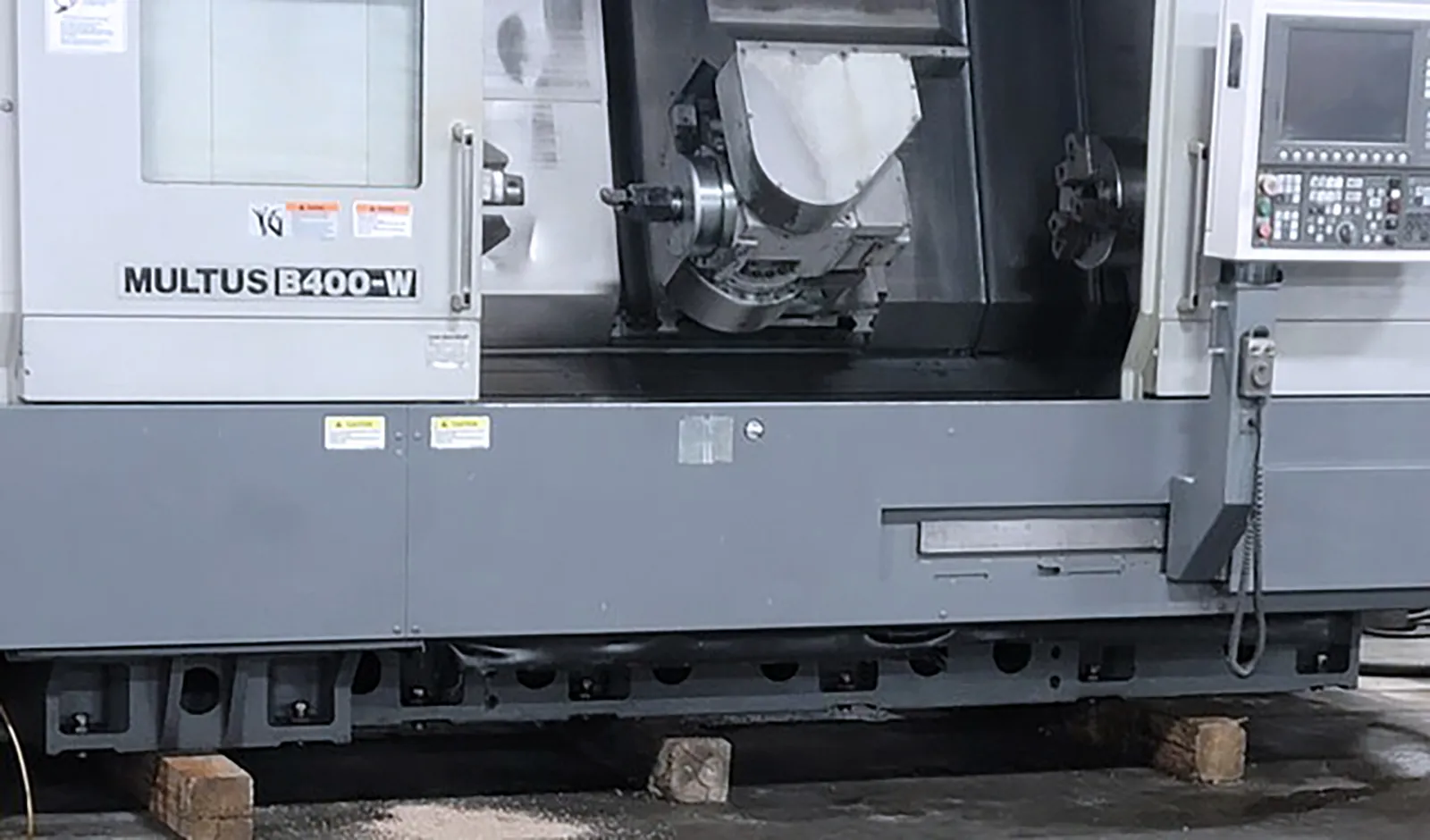 Okuma #Multus-B400W, CNC lathe, 27.9" swing, 15" chuck, 4" bar, 59" centers, 26.37" dia., 8-Axis, OSP-P200L - Image 3