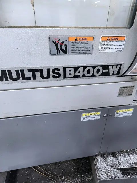 Okuma #Multus-B400W, CNC lathe, 27.9" swing, 15" chuck, 4" bar, 59" centers, 26.37" dia., 8-Axis, OSP-P200L - Image 4