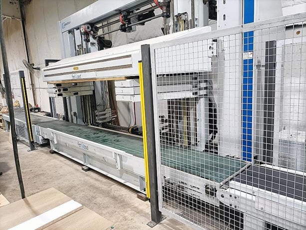 Homag / Ligmatech #MDE-200, Feed Through Case Clamp, 24" x 98.4" x 51.2" capacity, w/ 118" conveyors, Homatic - Image 6