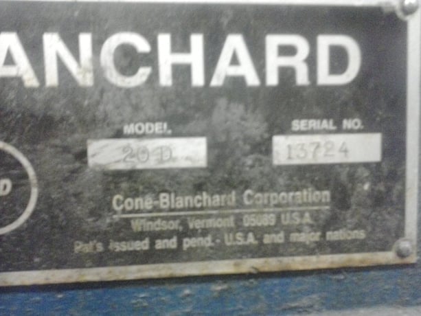 Blanchard #20D-36, 36" magnetic chuck, 36"/2" chuck life, 24" vertical, 30 HP, rebuilt with warranty,1972 - Image 3