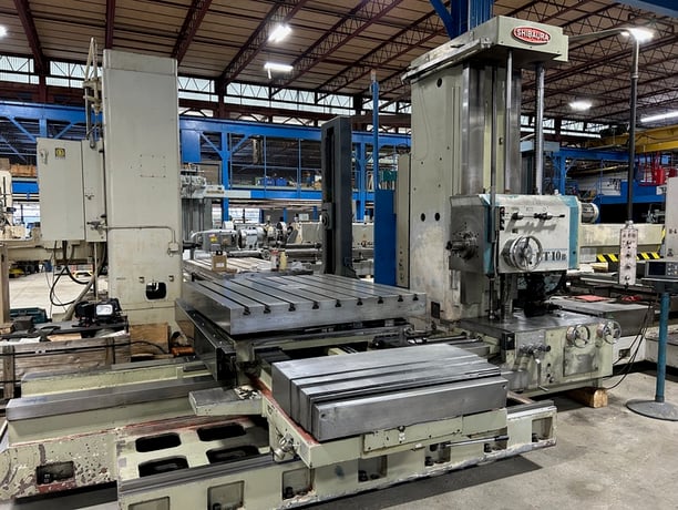 4" Toshiba Shibaura #BT10B-R3, table type horizontal boring mill, 55" x 63" built-in power rotary table - Image 1