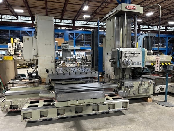 4" Toshiba Shibaura #BT10B-R3, table type horizontal boring mill, 55" x 63" built-in power rotary table - Image 2