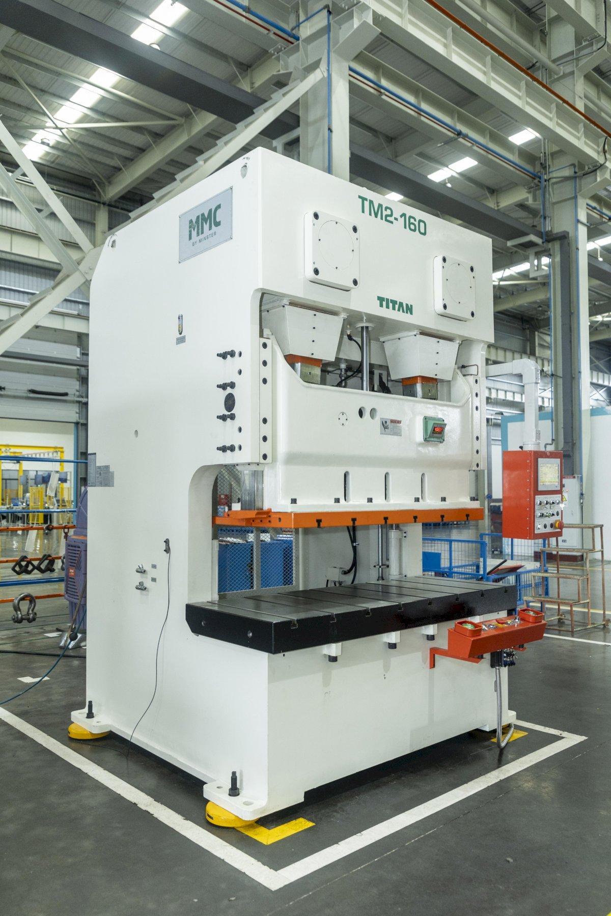 176 Ton, Stock Minster MMC Titan #TM2-160, double point gap press, 7.87" stroke, 15.35"throat, 17.72"Shut - Image 2