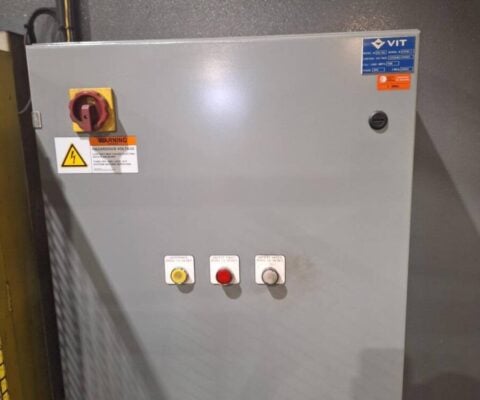 220 Ton, Haco #ERMS-36220, hydraulic press brake, 12' overall, 126" between housing, 31-1/2" stroke, 17-3/4" - Image 4