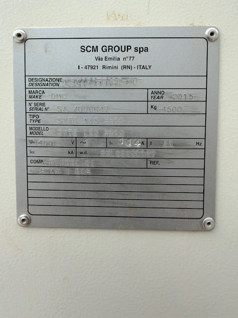 53.9" x 103.1" SCM #DMC-T3E-RRCS, wide belt sander, 480 V., 2015 - Image 2