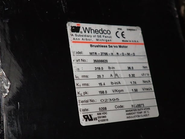 Whedco #MTR-3T66-H-R-0-M-0, Brushless Servo Motor - Image 4