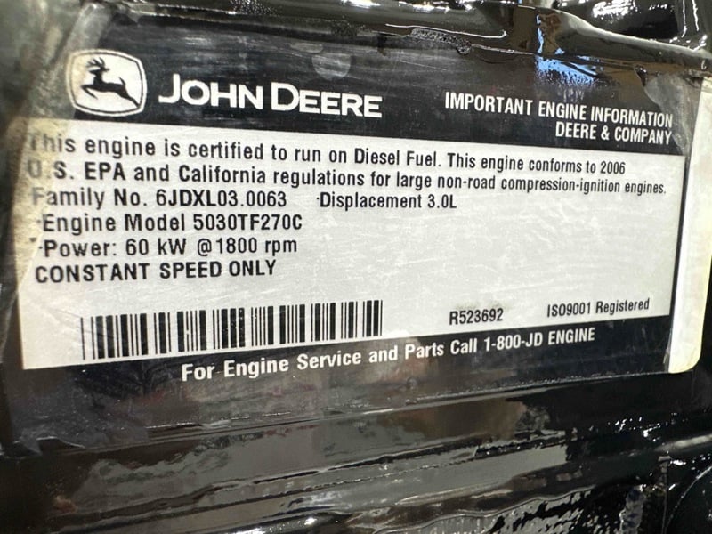 60 HP John Deere #5030TF270, Engine, warranty - Image 4