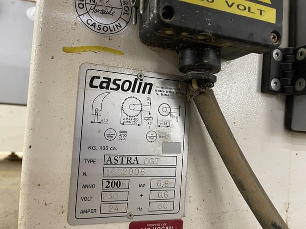 Casolin #Astra-DGT, Sliding Table Saw, 10"-16" Blade, 128" Table, 1.18" Bore, 8 HP, 5000 RPM - Image 10
