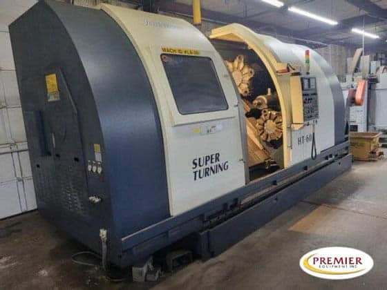 Johnford #HT-60-2D, CNC twin turret lathe, Fanuc 18T, 28.7" swing, 23.6" swing over cross slide, 59" centers - Image 1