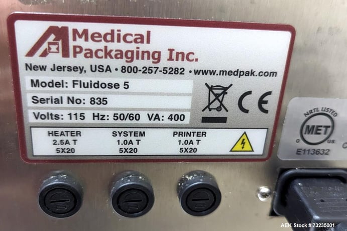 Medical Packaging #Fluidose-5, Tabletop Inline Cup Filler & Sealer, 22 Doses/Min, 115 V., Stainless Steel - Image 4