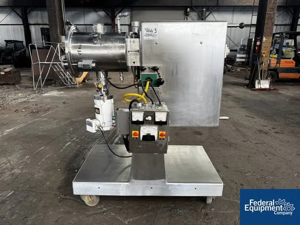 Processall #20HV, Plow Mixer, Stainless Steel, .7 cu.ft., 20L, 1 HP, cantilever plows, jacketed chamber - Image 1