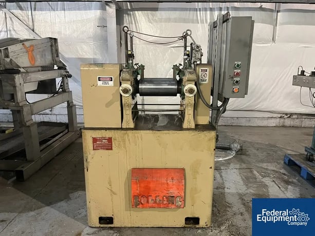 6" x 13" Bolling, Two Roll Mill, manual adj., on stand - Image 1