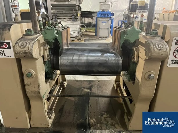 6" x 13" Bolling, Two Roll Mill, manual adj., on stand - Image 8