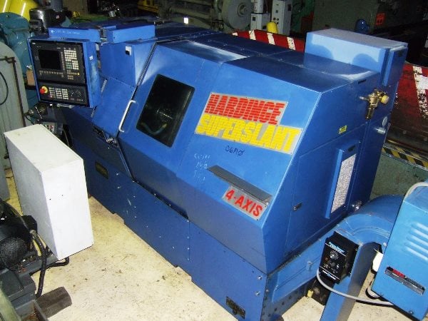 Hardinge #Super-Slant-B-4-GN, 4-Axis, 12" chuck, Siemens Control, tool holders, collets - Image 4