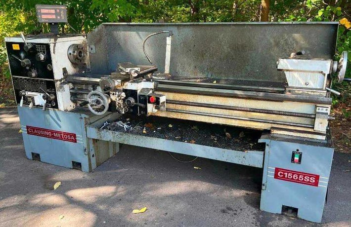 15" x 65" Clausing Metosa #C1565SS, engine lathe, 8-5/8" swing over cross slide, Sagon 2-Axis digital read - Image 1