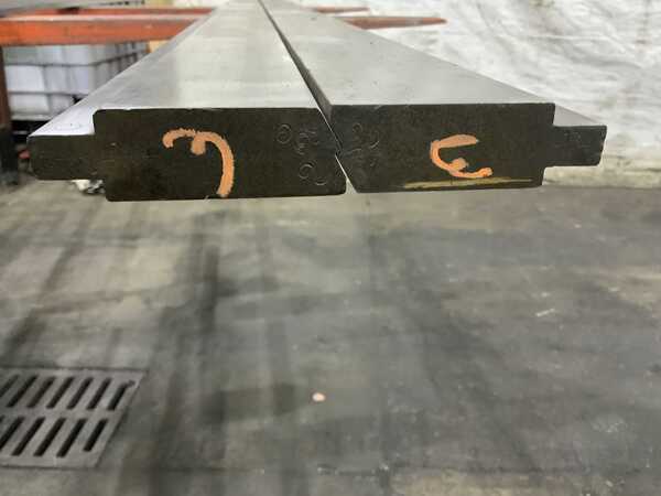 96-1/8" L, Set (top & bottom) offset press brake dies, 1" die width, 1/2" offset, 5" combined height of both - Image 2