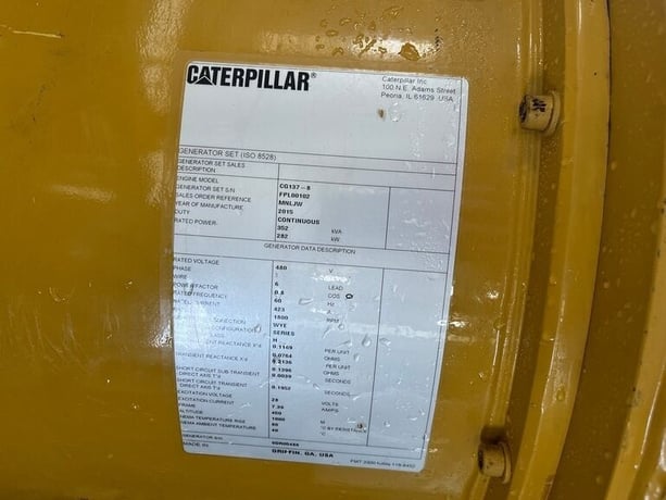400 KW, Caterpillar SR4B 450 Frame, 480/277 Volts, Good Used - Image 3