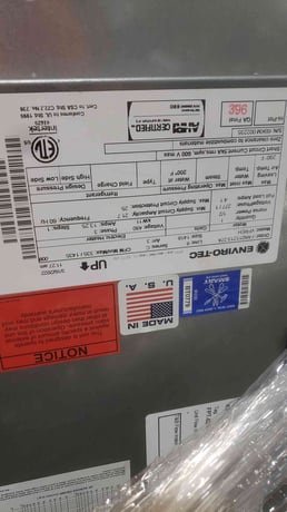Enviro-Tec #VFC-8, Vertical Fan Coil Unit, 1/2 HP, 1435 cfm, 480 V., 3ph, 2022 (2 available) - Image 3