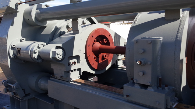 750 Ton, Schloemann, hydraulic, 4" x20" billet, die changer, Stump shear, induction billet heater - Image 3