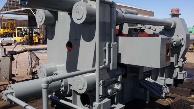 750 Ton, Schloemann, hydraulic, 4" x20" billet, die changer, Stump shear, induction billet heater - Image 10