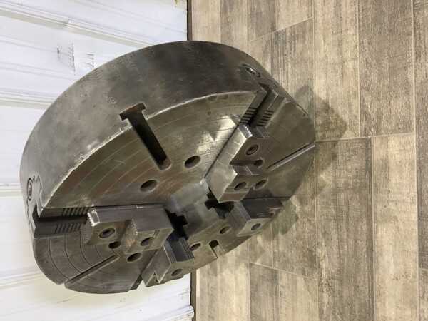 24" Gisholt, 4-jaw lathe chuck, A 20 spindle mount - Image 5
