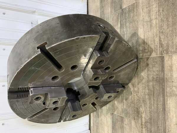24" Gisholt, 4-jaw lathe chuck, A 20 spindle mount - Image 6