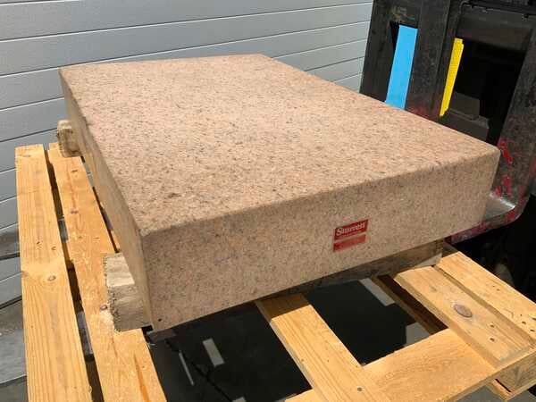 24" x 3 6" x 6" Starrett, pink grade B granite surface plate - Image 9