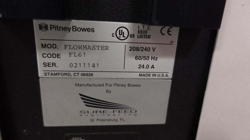 Pitney Bowes Flowmaster #12000-XL-FL-61, Inserter, 12000 inserts/hr, - Image 4