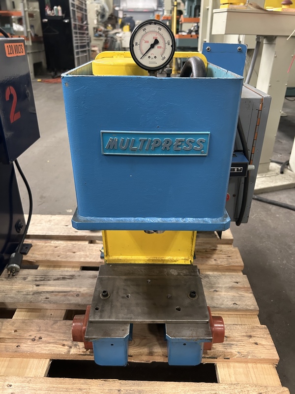 1 Ton, Multipress #WUA-1TR, Gap Frame Hydraulic Press, 3" stroke, 7" daylight, 1" ram, 5" throat, 10" x 8.5" - Image 3