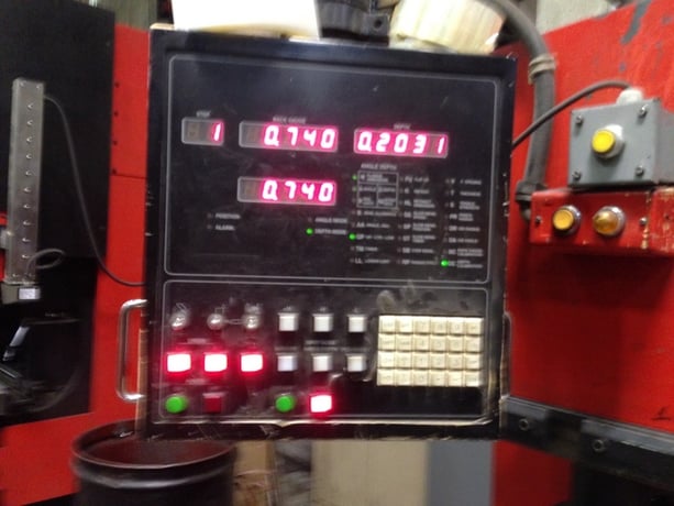 55 Ton, Amada #RG50, CNC hydraulic press brake, NC9-EX CNC Control, 3.94" stroke, 1986 - Image 2