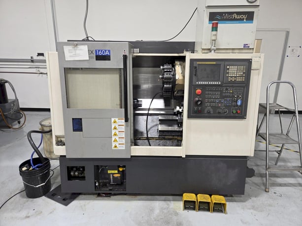 Hwacheon #Cutex-160A, horizontal turning center, 21.6" swing, 6" chuck, 3-jaw, 1.7" bar, 12 turret, A2-5 - Image 2