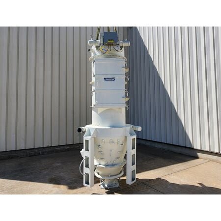 560 cfm Shick Esteve, tube-veyor circular filter receiver dust collector, 80 sq.ft., 8 bag filters - Image 2