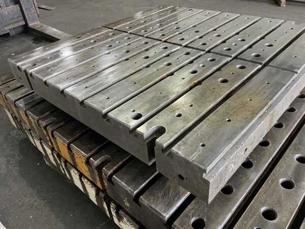 53-7/8" x 53-3/4" x 5-3/4" bolster plate, 8 T-slots - Image 3