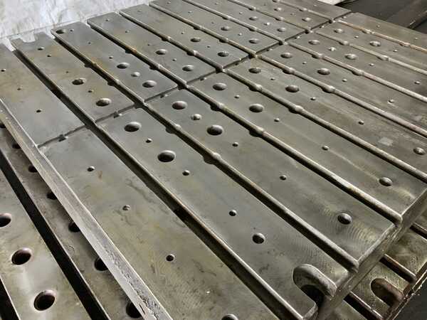 53-7/8" x 53-3/4" x 5-3/4" bolster plate, 8 T-slots - Image 5