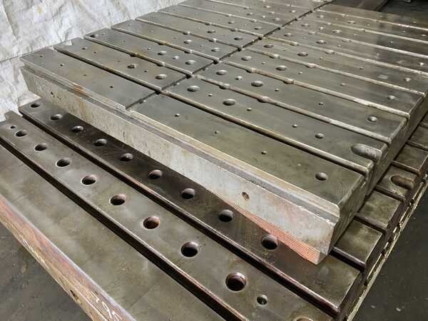 53-7/8" x 53-3/4" x 5-3/4" bolster plate, 8 T-slots - Image 6
