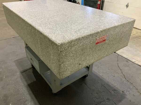 36" x 60" x 12" Mitutoyo, Granite surface plate, grade AA, roll around stand - Image 3