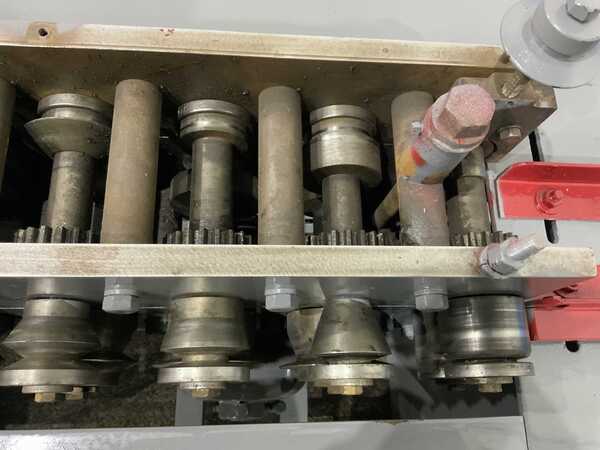 7 Stand, Lockformer rollformer, 18 gauge, 3-3/7" max stock width, 1-1/4" shaft diameter, 35" floor to passline - Image 8
