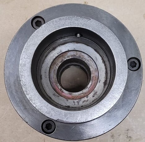 4" Buck #1434, 3-jaw chuck, 1" center hole - Image 5